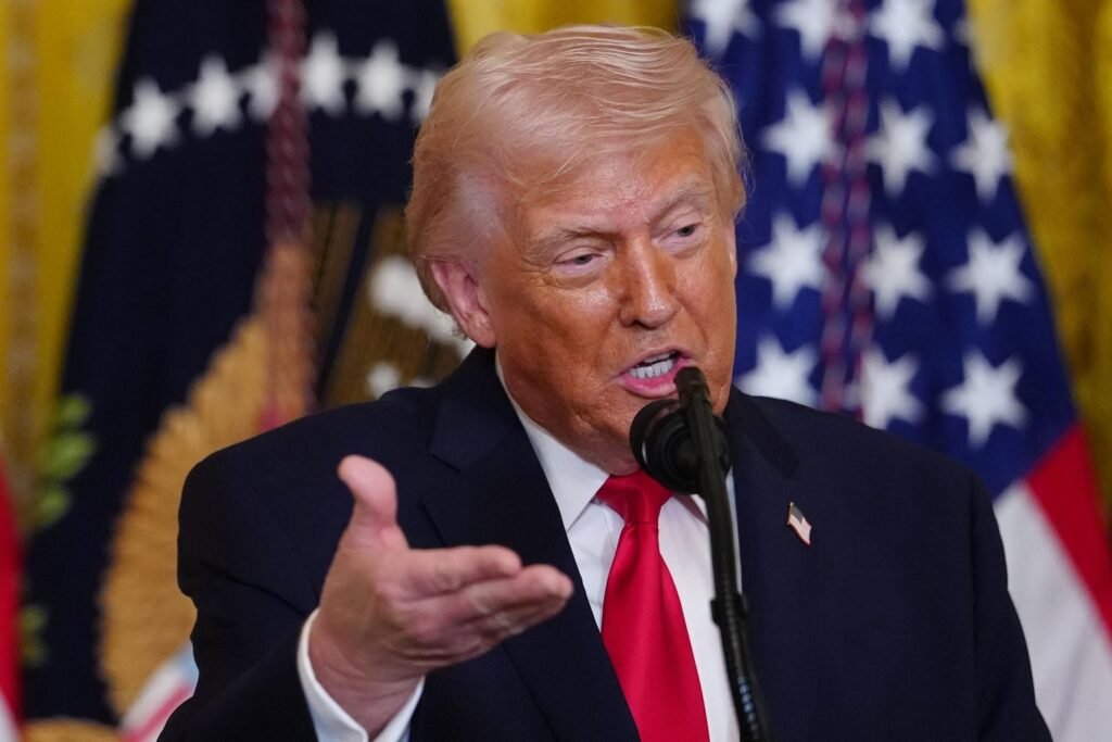 President Trump says Iran is "totally defeated," calling out "fake news"