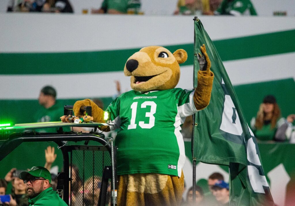 Saskatchewan Roughriders auditioning the next Gainer the Gopher