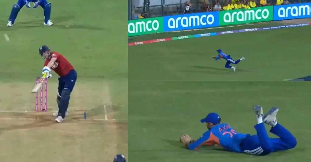 T20 World Cup 2026 [WATCH]: Axar Patel plucks a jaw-dropping catch to dismiss Harry Brook in IND vs ENG semi-final
