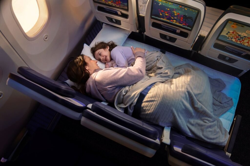 The 'Relax Row' has landed: United introduces economy seats that convert into couch
