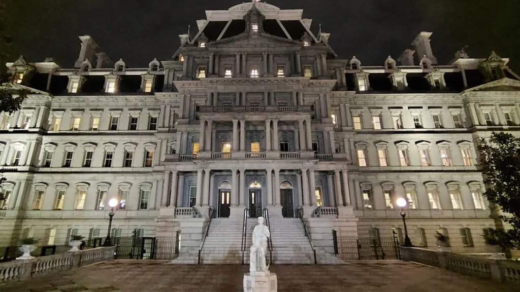 This controversial statue was dumped in a harbor. Now Trump has a replica near the White House