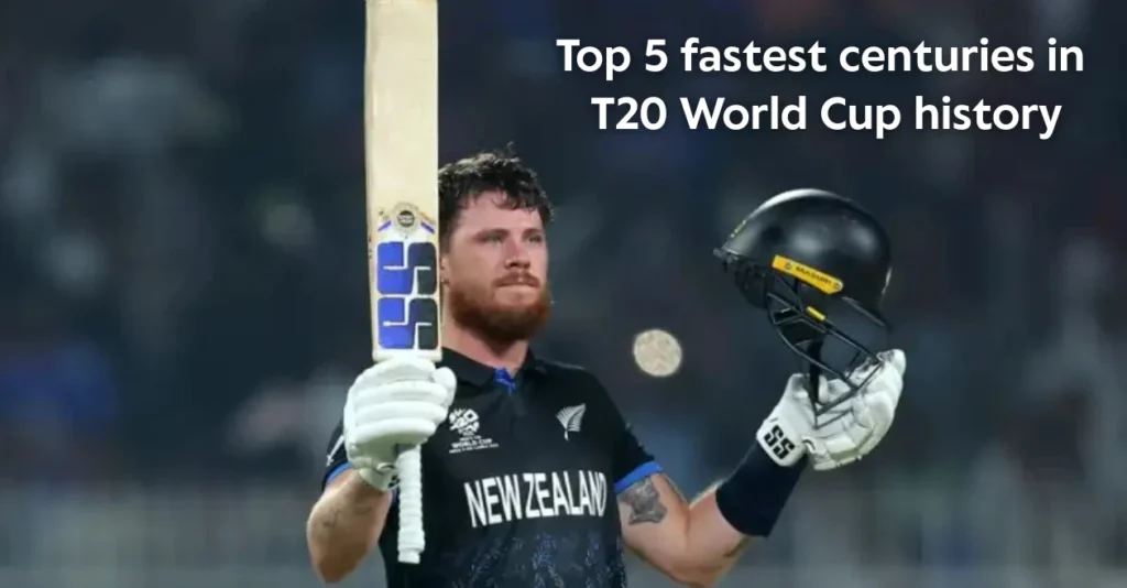Top 5 fastest centuries in T20 World Cup history ft. Finn Allen