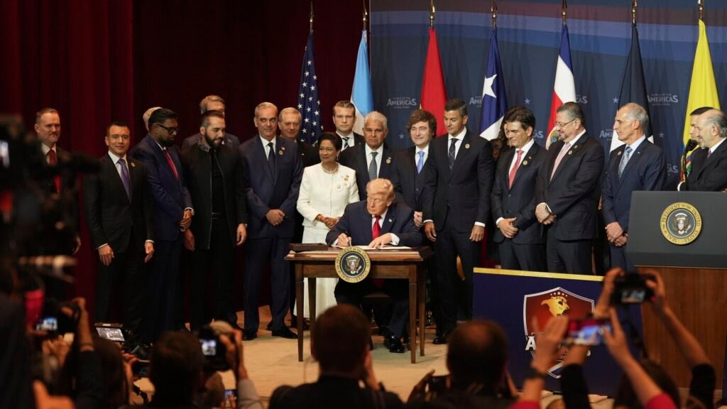 Trump vows to 'take care of Cuba,' praises Venezuela cooperation at summit : NPR