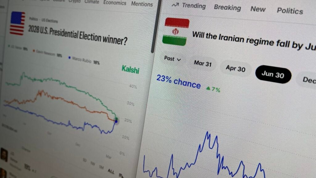 With boom in prediction markets, some lawmakers worry about how to police themselves : NPR