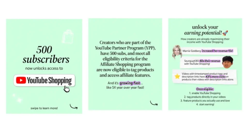 YouTube is bringing affiliate shopping features to more creators YouTube is bringing affiliate shopping features to more creators