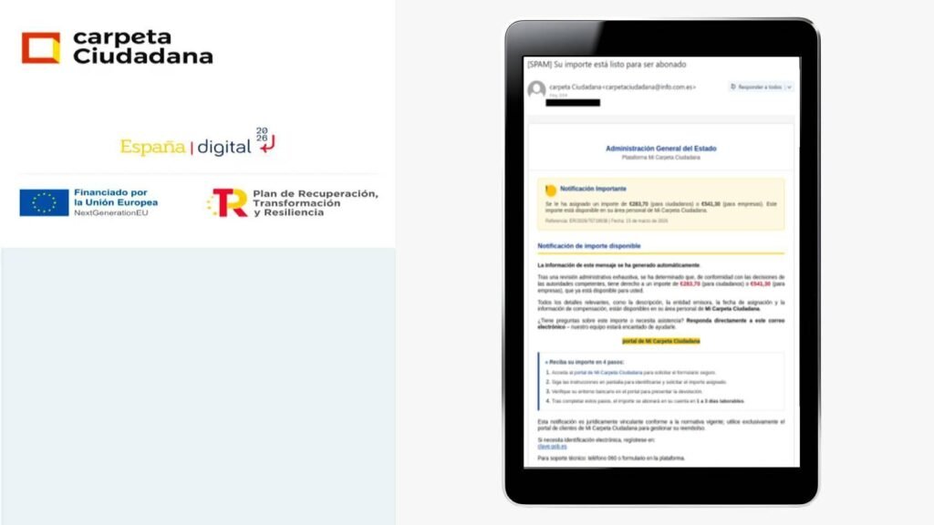 así es la estafa sobre un falso abono que te roba tu cuenta bancaria