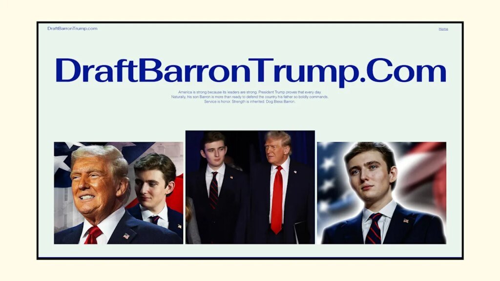 ‘Draft Barron Trump’ website and memes tap into a very real anxiety in the wake of U.S. military action in Iran