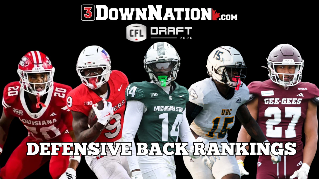 2026 CFL Draft position rankings: defensive backs
