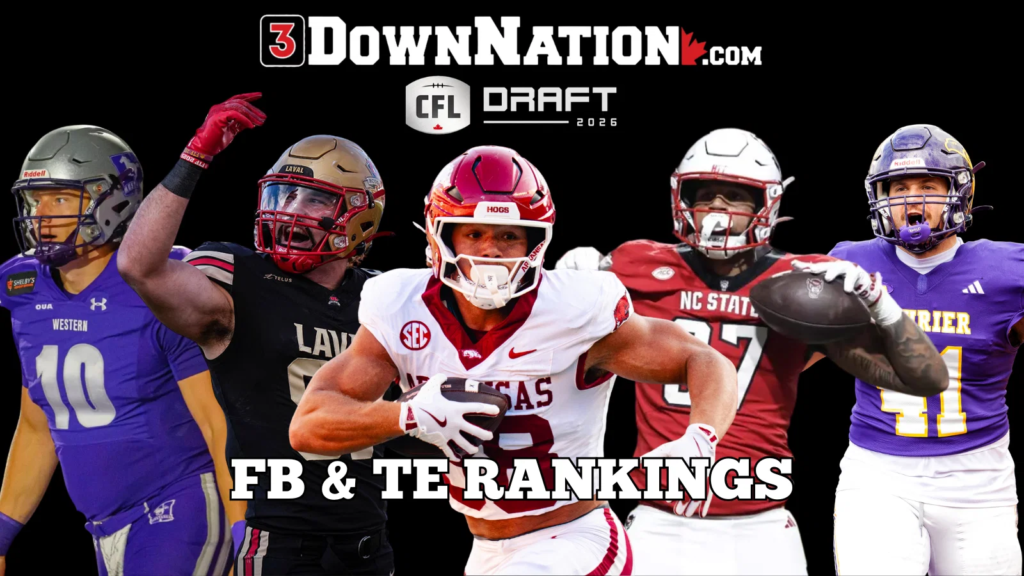 2026 CFL Draft position rankings: fullbacks & tight ends