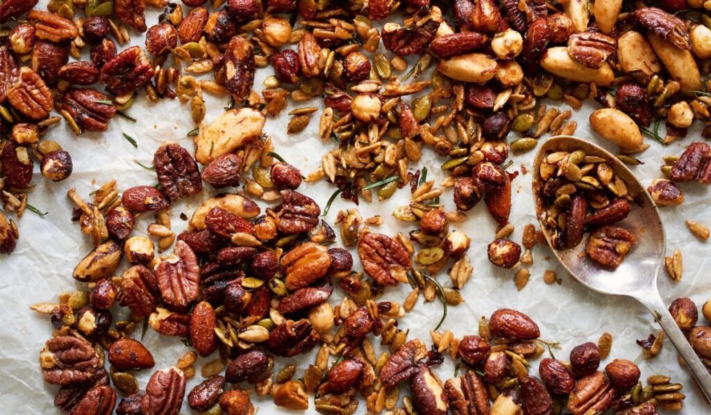 A spiced nuts and seeds recipe from Linda McCartney’s plant-based ‘Family Kitchen’ cookbook