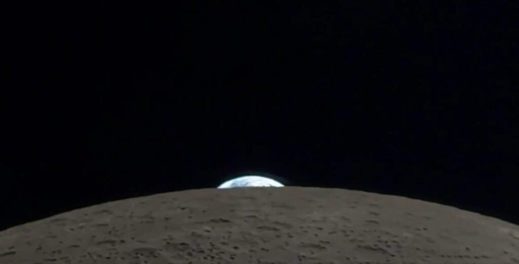An iPhone video of Earth setting behind the moon is going viral
