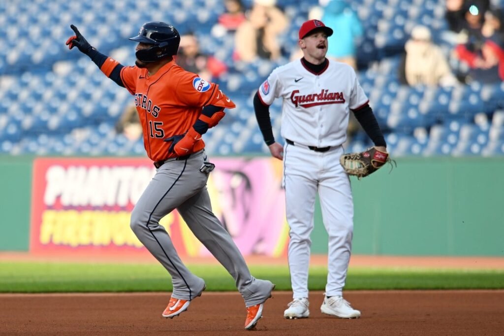 Astros' Isaac Paredes hopes power surge continues vs. Guardians