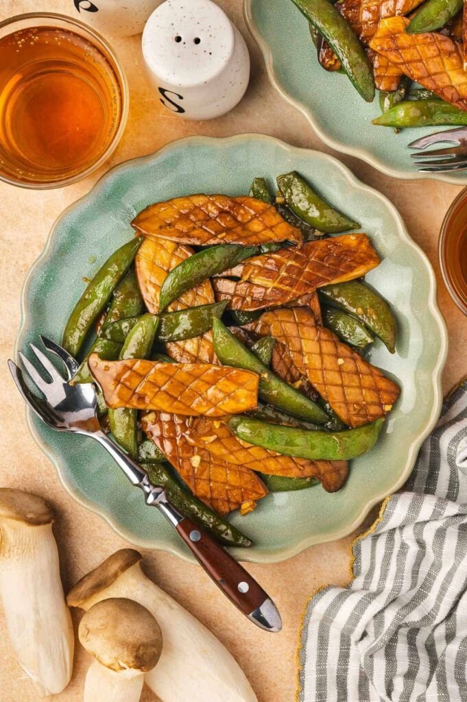 Baby King Oyster Mushroom and Snap Peas Stir Fry - Carmy