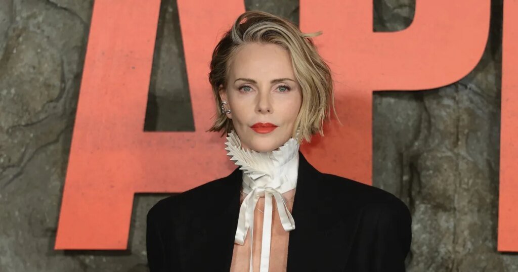 Charlize Theron Goes Topless Under Blazer, Flaunts Underboob