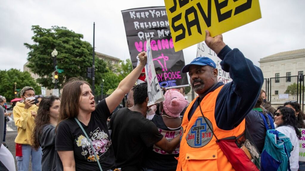 DOJ says Biden unfairly targeted anti-abortion activists : NPR