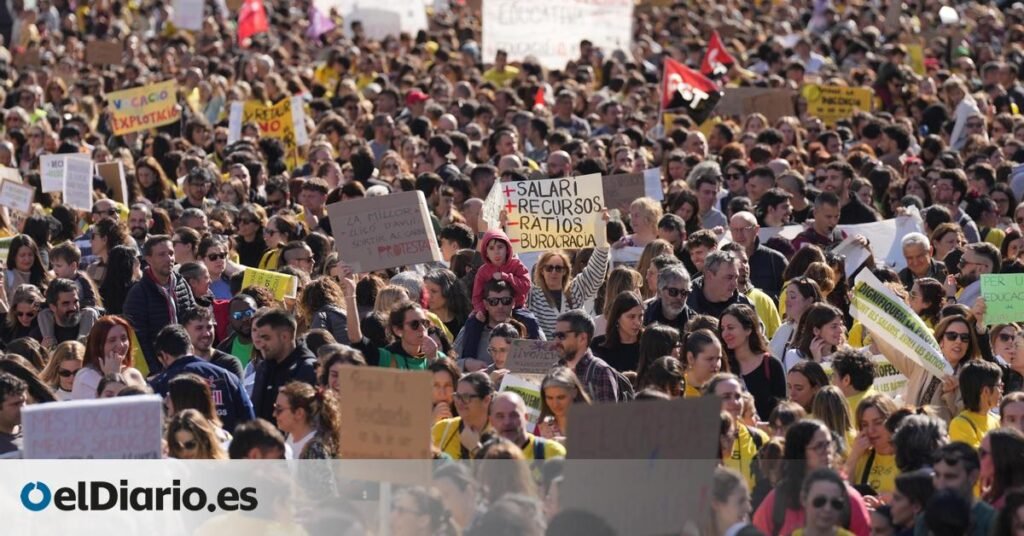 El profesorado aumenta la presión en Catalunya con un mes de huelgas entre mayo y junio