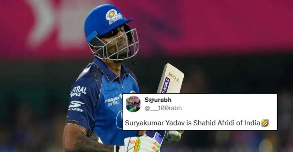 Fans mercilessly troll Suryakumar Yadav after he falls for golden duck in MI vs PBKS IPL 2026 clash
