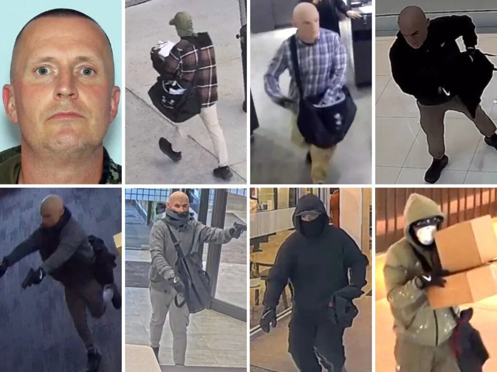 He allegedly committed at least 6 heists and is still at large. Today his 'world just got smaller,' Toronto police say