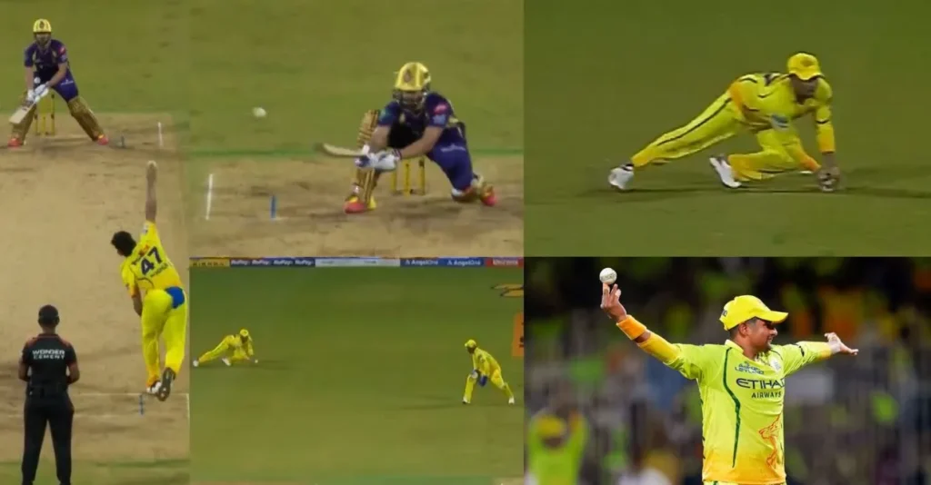 IPL 2026 [WATCH]: Sarfaraz Khan takes a stunning low catch to dismiss Ramandeep Singh, sealing the win for CSK against KKR