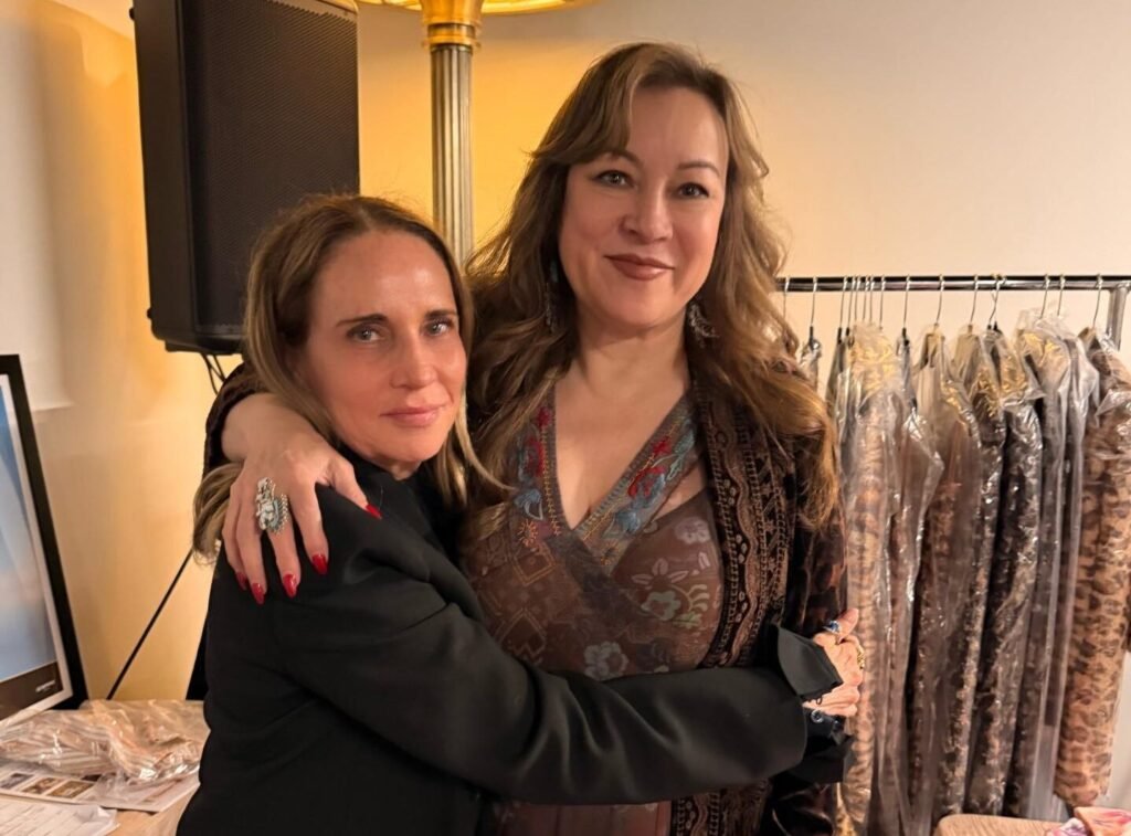 Jennifer Tilly Shows Off Glamorous Leopard Coat And Personalized Tequila Gift