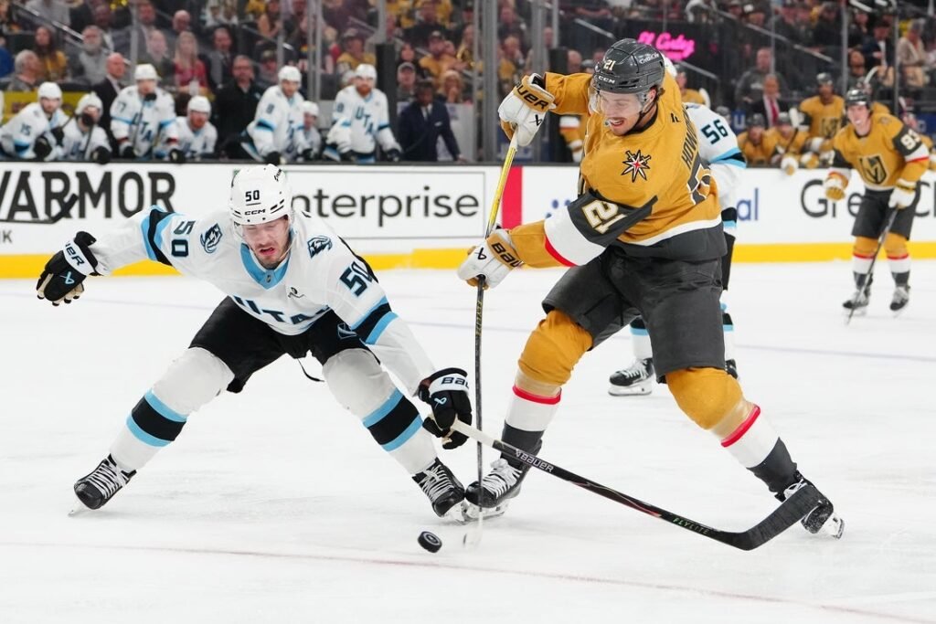 Logan Cooley lifts Mammoth past Knights for Utah's 1st playoff win