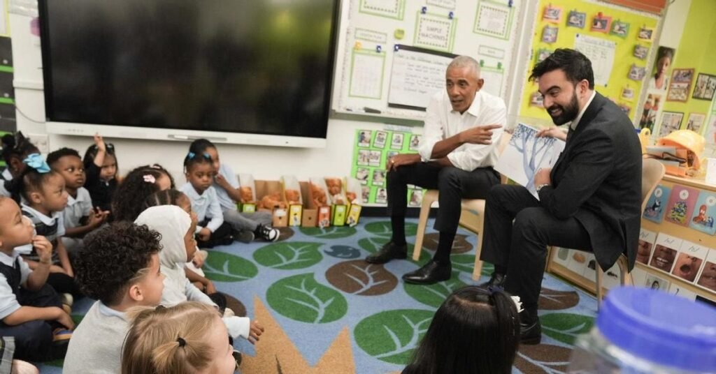 Mamdani y Obama se reúnen en una guardería del Bronx para cantar y leer con los niños