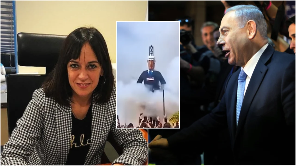 Mayor defends burning of Netanyahu effigy