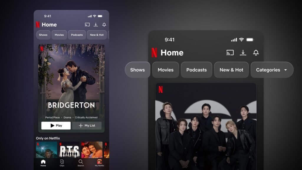 Netflix expands discovery on mobile with refreshed design, vertical Clips