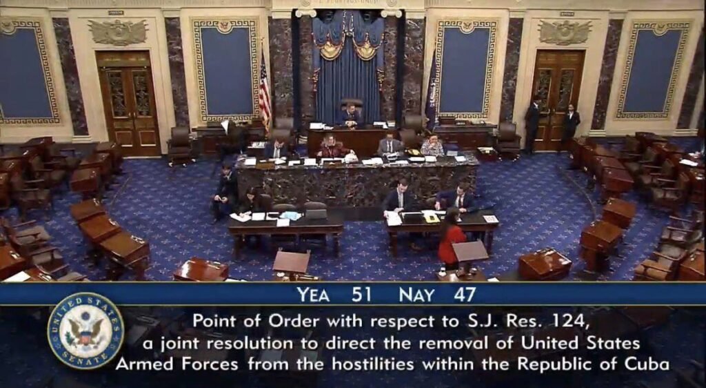 Senate Rejects Measure That Would Have Blocked Trump Military Action Against Cuba