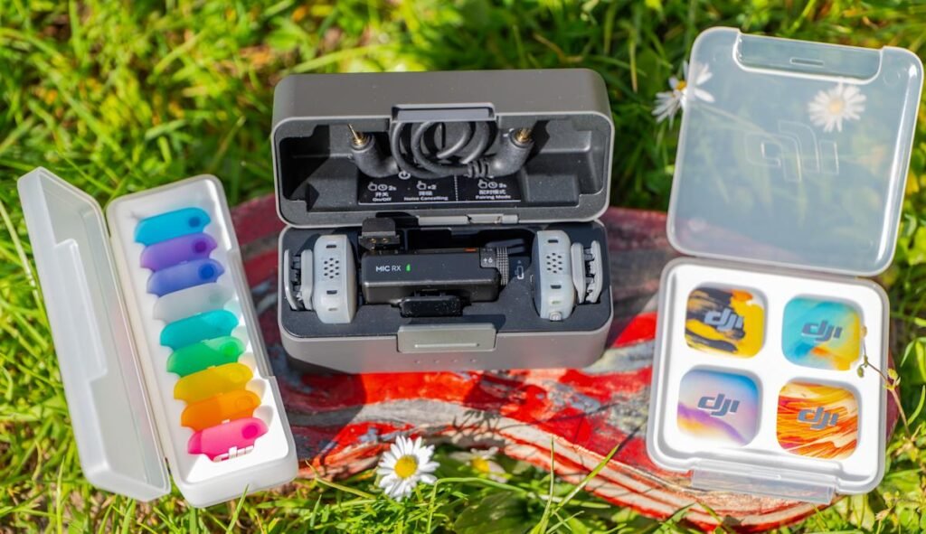 The tiny wireless mic is colorful and much cheaper