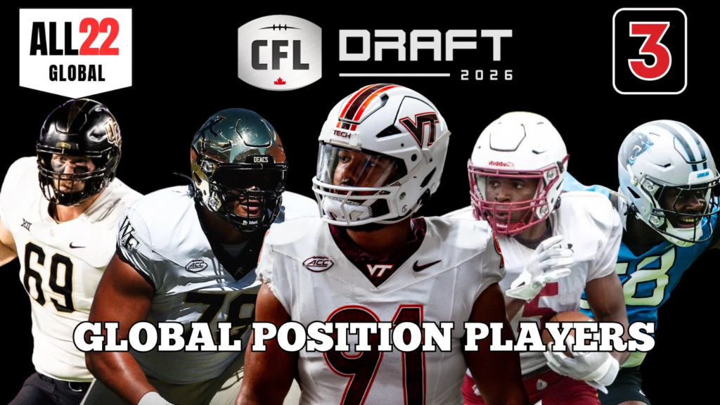 Top 10 position players in the 2026 CFL Global Draft