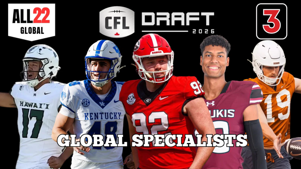 Top eight specialists in 2026 CFL Global Draft