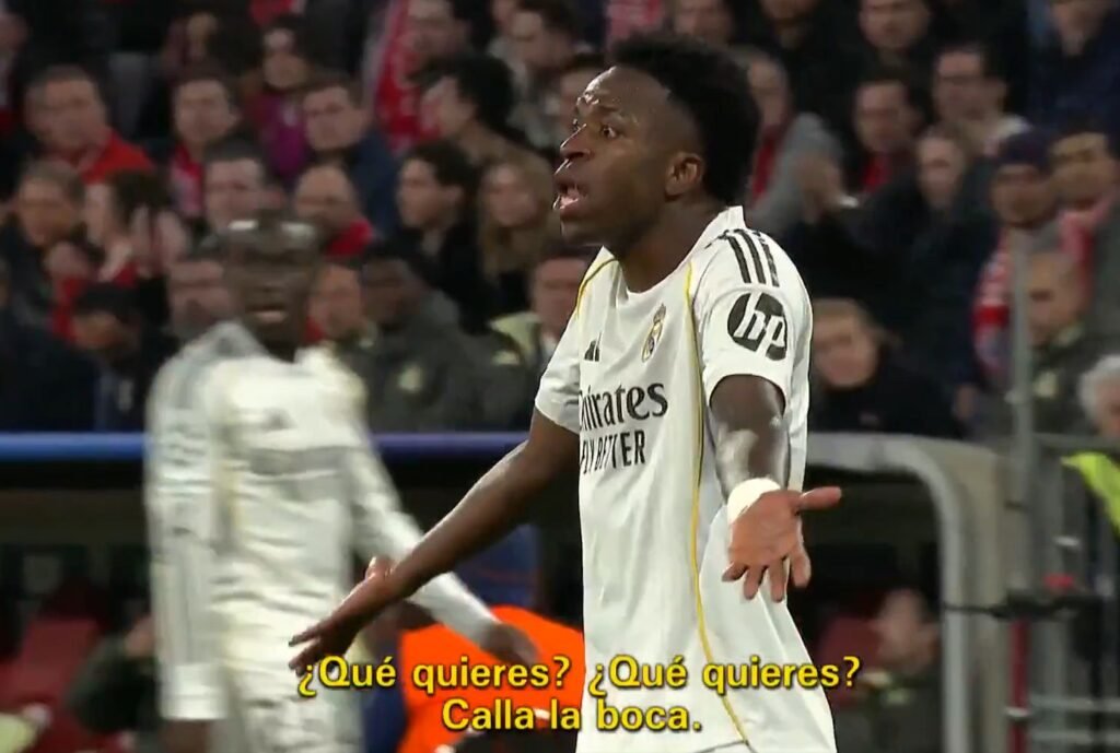 VIDEO: Vinicius Junior tells Real Madrid teammate to 'shut your mouth' during Bayern Munich loss