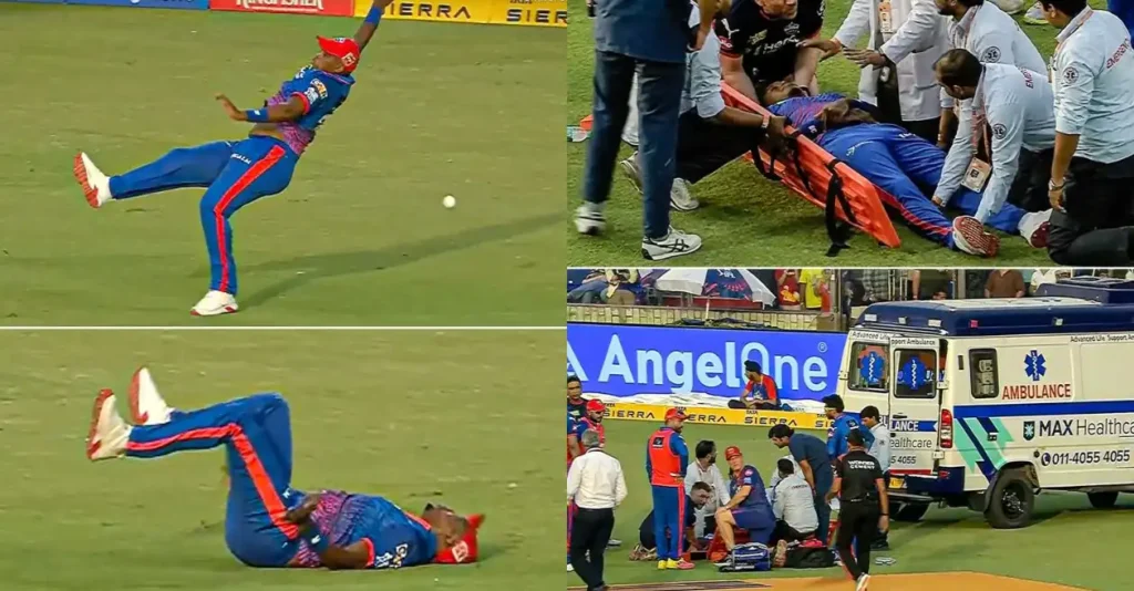 WATCH: Lungi Ngidi rushed to hospital after frightening head injury during DC vs PBKS IPL 2026 clash