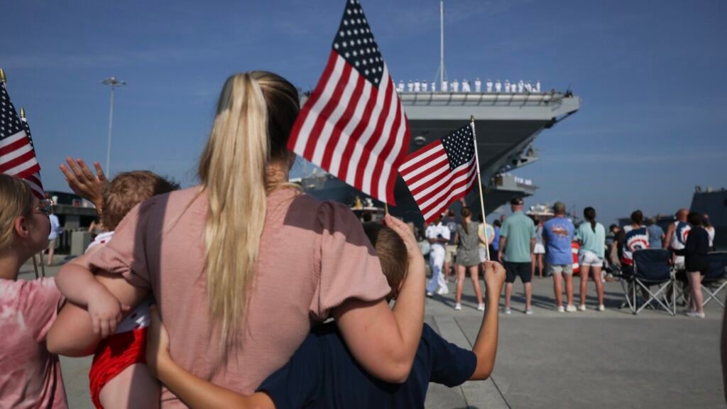 A nearly year-long deployment at sea takes a toll on military families : NPR
