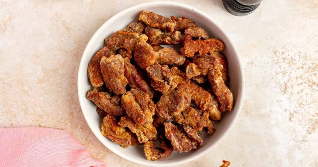 Air Fryer Salt and Pepper Pork Bites - Carmy