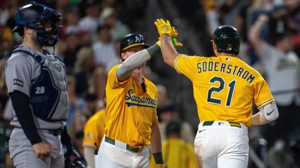 A's hope to duplicate power surge, win series vs. Yankees