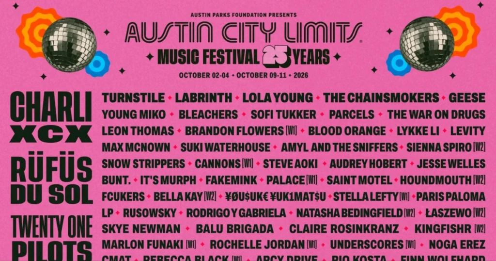 Austin City Limits unveils 2026 lineup