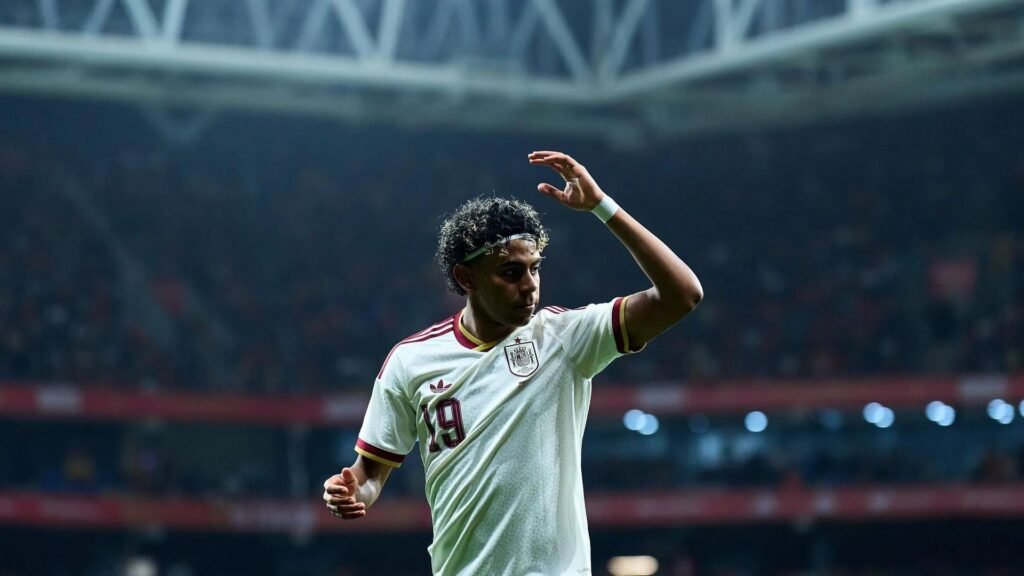 Barcelona's Lamine Yamal claps back at Jude Bellingham