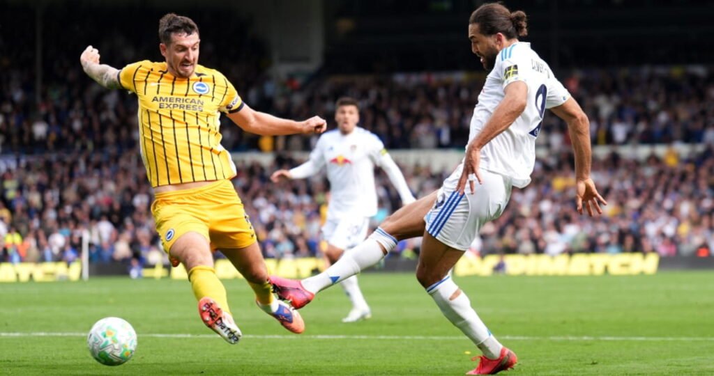 Brighton's European hopes dented with late Leeds winner