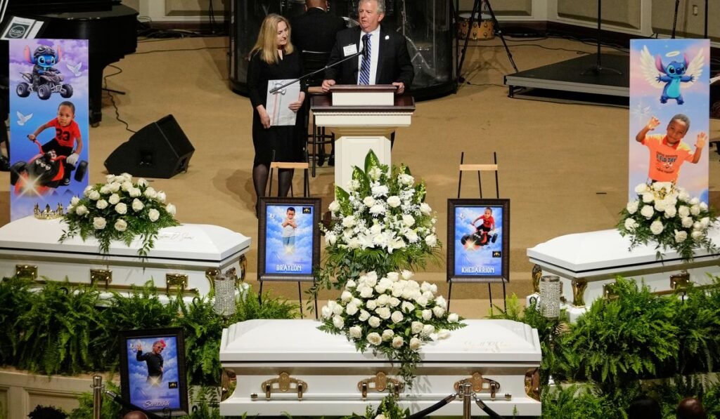 Eight children killed in Louisiana mass shooting remembered at funeral