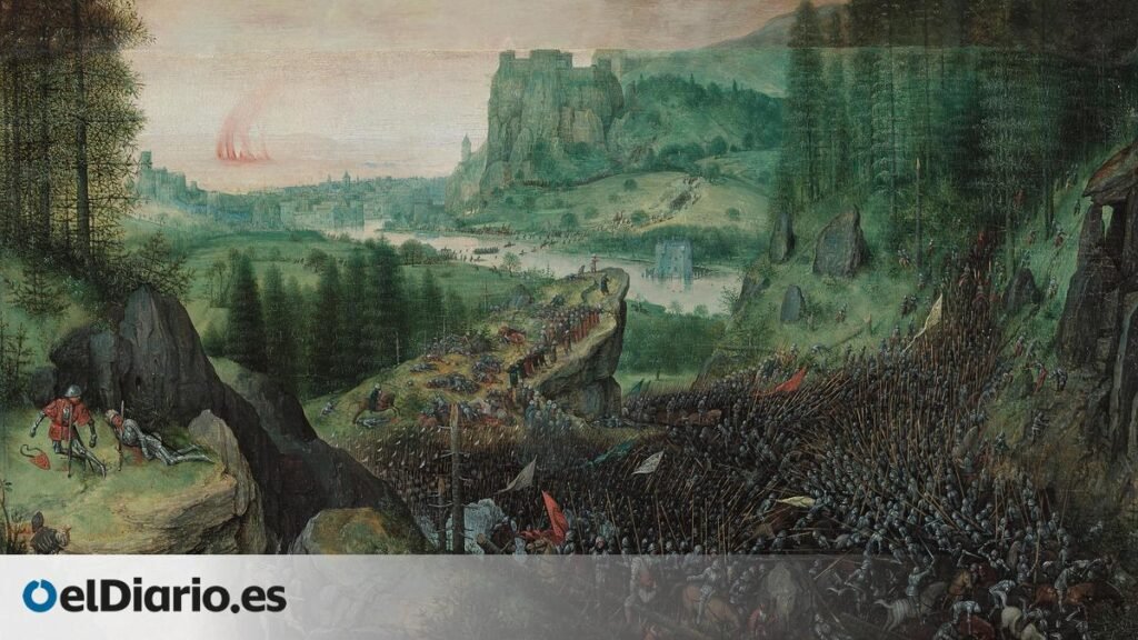 El cuadro de 1562 que desató una teoría sobre humanos y dinosaurios viviendo juntos por un detalle minúsculo escondido