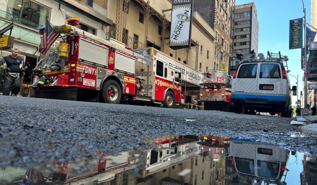 Electrical fire will keep the Broadway theater that hosts ‘The Book of Mormon’ closed through May 17