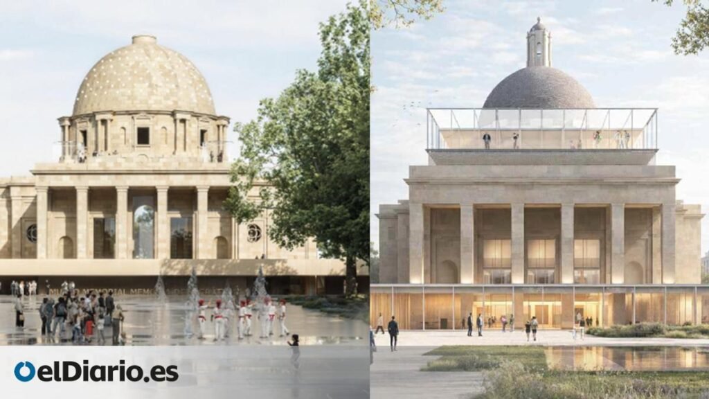 Elegidos los dos proyectos finalistas para la resignificación del monumento franquista los Caídos de Pamplona Elegidos los dos proyectos finalistas para la resignificación del monumento franquista los Caídos de Pamplona