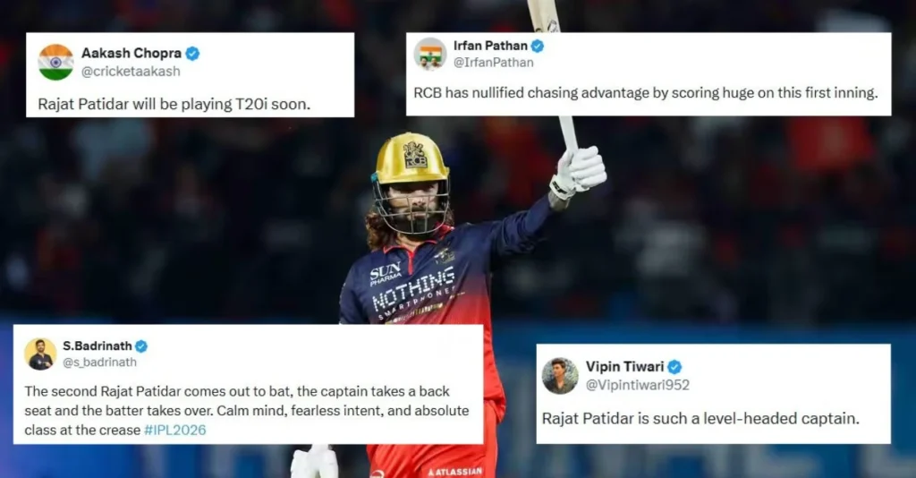 Fans erupt as Rajat Patidar powers RCB to a record-breaking total against GT in IPL 2026 Qualifier 1