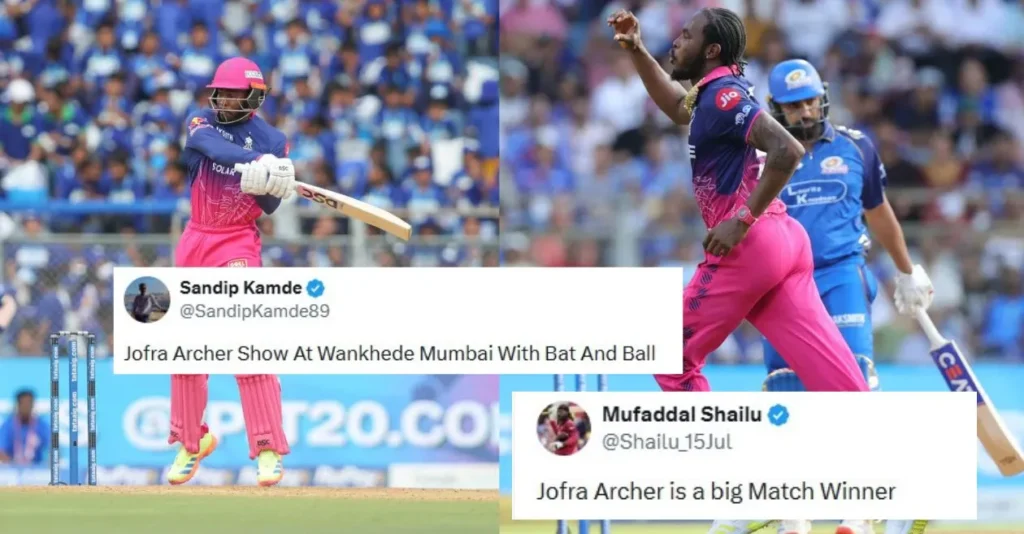 Fans go wild as Jofra Archer’s all-round show storms RR into IPL 2026 Playoffs