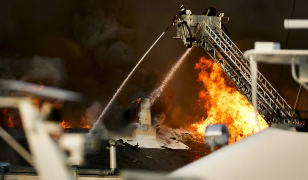 Fire destroys a lab building on a University of South Florida campus