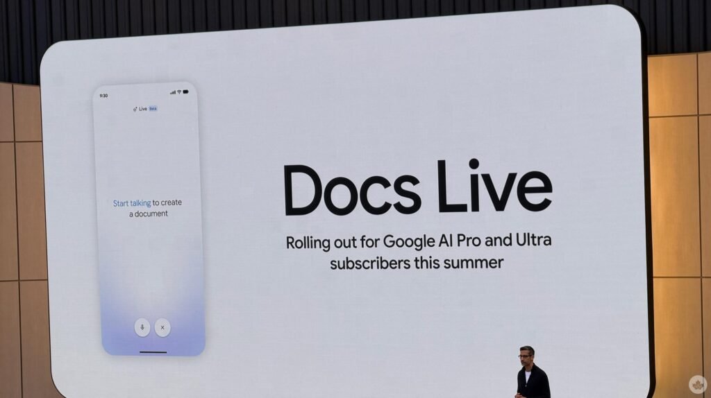 Google announces Docs Live to draft documents from ideas Google announces Docs Live to draft documents from ideas