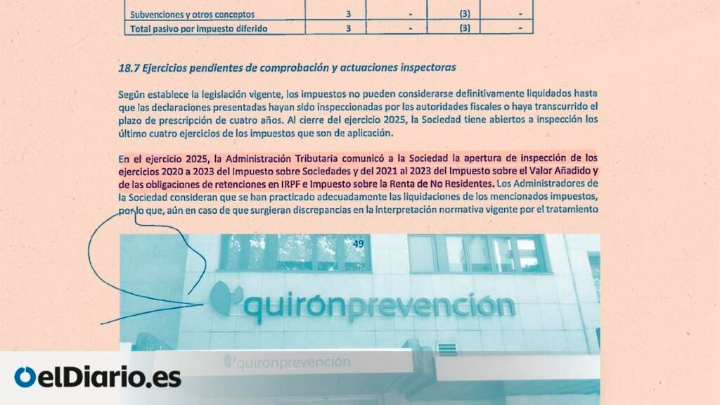 Hacienda abre una inspección a Quirón Prevención, principal pagador de la pareja de Isabel Díaz Ayuso