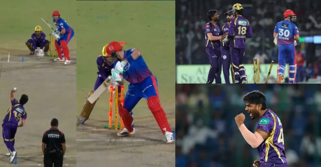 IPL 2026 [WATCH]: Anukul Roy castles Tristan Stubbs with an absolute ripper during DC vs KKR encounter
